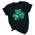 thumbnail image 7 of POTETI St Patricks Day Shirt Women Lucky Clover Short Sleeve Crew Neck Shirt Tops, 7 of 7