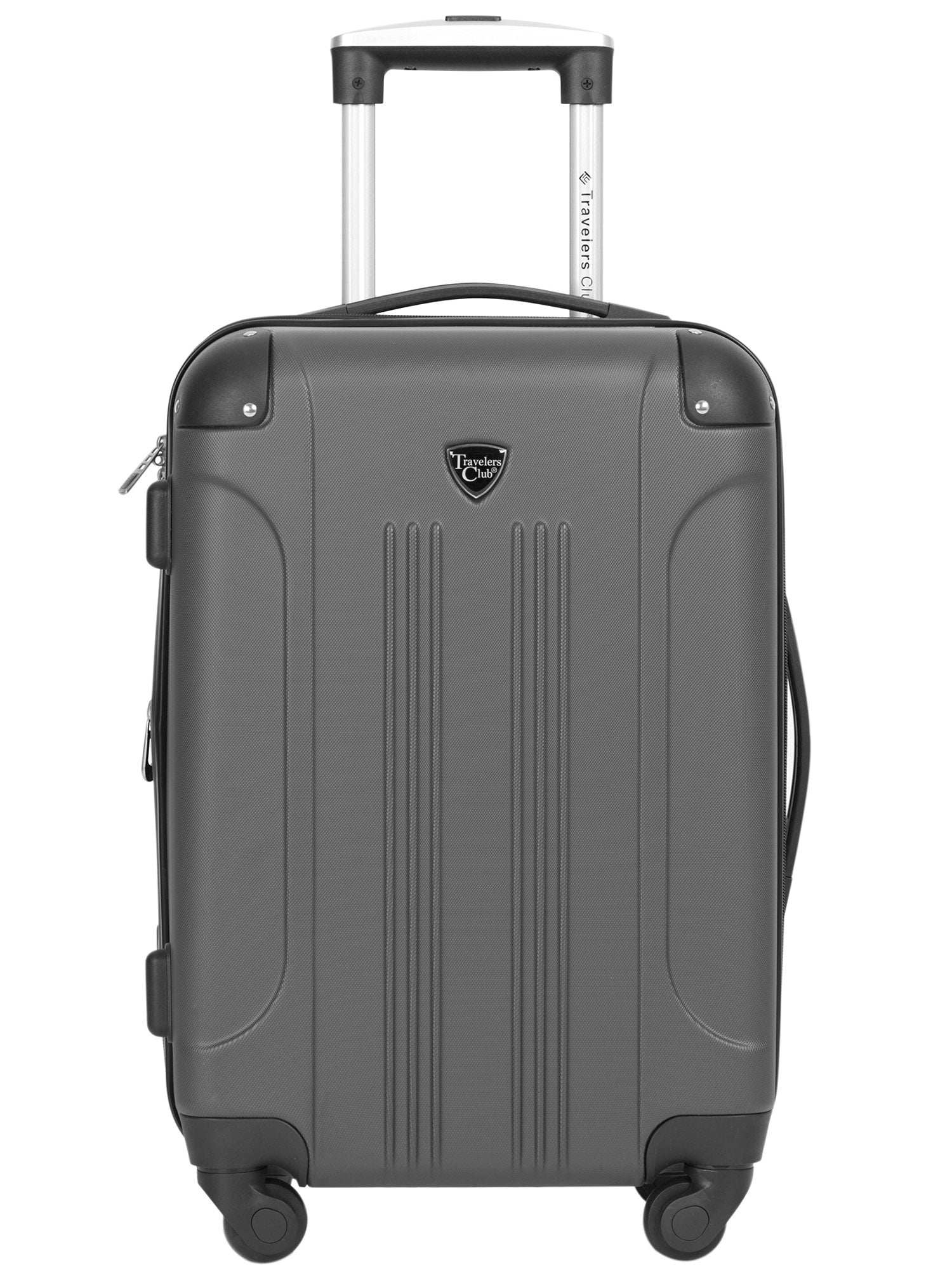 Photo 1 of Travelers Club Chicago 20 Hardside Rolling Carry On Luggage - Charcoal