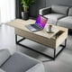 thumbnail image 2 of Mesa De Centro Elevable Montan Almacenamiento Interno Madera, 2 of 8