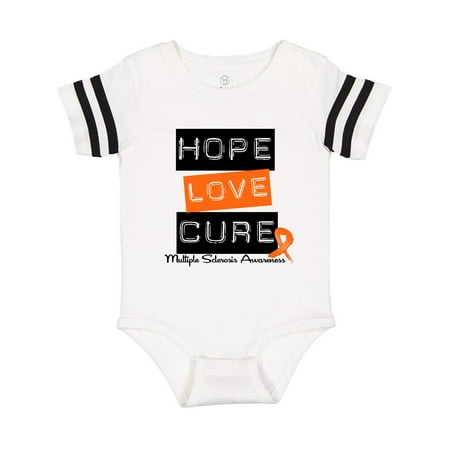 

Inktastic Multiple Sclerosis Hope Love Cure Gift Baby Boy or Baby Girl Bodysuit