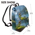 thumbnail image 2 of Balery Majestic Deer Mountain Lake Mochila de Cuero para Mujeres, Gran Capacidad, Bolsa de Viaje Multifuncional, Mochila de Cuero y Bolsa de Hombro para Mujeres, 2 of 4