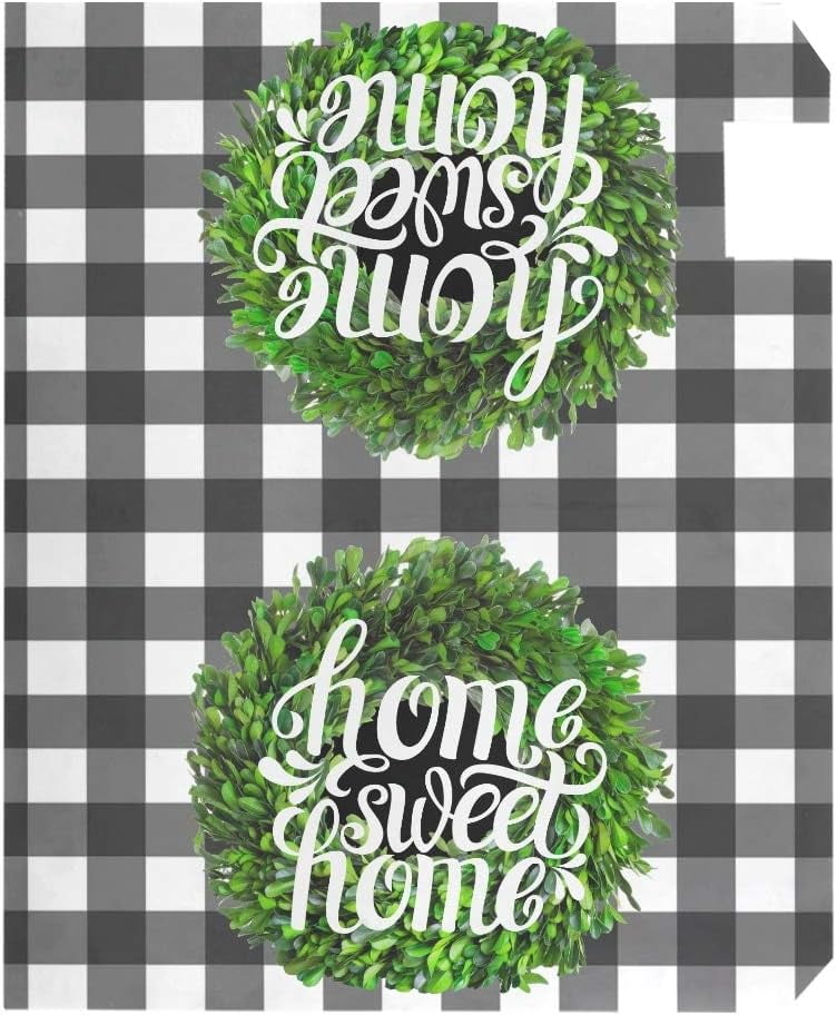 Boxwood Wreath Magnetic Mailbox Cover MailWraps Buffalo Check Plaid Home Sweet Home Rustic Farmhouse Mailbox Covers Wraps Post Box Cover Oversized 25x21 Mailwrap Garden Home Decor