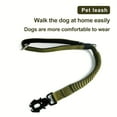 thumbnail image 2 of CNKOO 1pc Adjustable Elastic Short Dog Leash  Stretchable Nylon With Reflective Stripes  Padded Handle  Safety Buckle And Frog Clip  Durable Quick Attach/Release Clip  Ideal For Training, 2 of 7