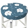 thumbnail image 3 of Hirioo Christmas sheep for Round Bar Stool Seat Covers Washable Stool Cushion Slipcover Elastic Bar Chair Covers for 12-14 Inch Chair-12 inch, 3 of 7