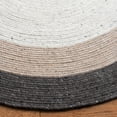 thumbnail image 3 of SAFAVIEH Braided Nazca Geometric Reversible Area Rug, Charcoal/Ivory, 4' x 6' Oval, 3 of 10
