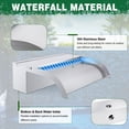 thumbnail image 4 of Longrun 23.6" Stainless Steel Waterfall Spillway, Decorative Water Feature for Pool, Koi Pond & Garden, 4 of 8