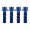 thumbnail image 1 of Wanyifa Titanium Ti Bolt M5x9 16 18 20 25 30 35 40 45 50 55 60mm Tapered Head Screws,M5x30mm,Blue,4 Pcs, 1 of 6