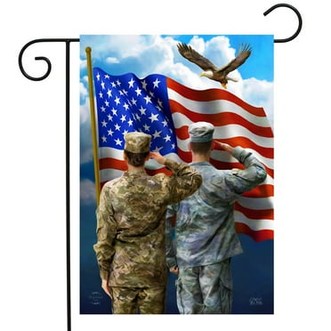 Briarwood Lane America's Heroes Patriotic Garden Flag
