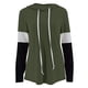 thumbnail image 3 of Sudadera con capucha para mujer, manga larga, bloques de color, sudadera con capucha informal suave para uso diario OD Green XL, 3 of 6