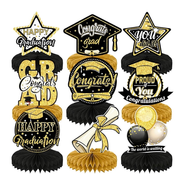 Kjfeif 9 Pieces Set Graduation Centerpieces for Tables 2026, Graduation Decor Class of 2026, Graduation Party Centerpiece Table Decorations, Graduation Party Decor 2026, Graduation Party Supplies