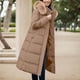 thumbnail image 3 of Gibobby Chamarra larga mujer, Columbia Chaqueta con capucha para mujer(Caqui,M), 3 of 4