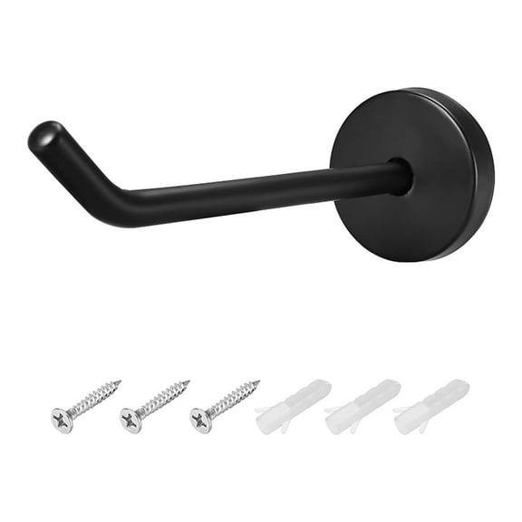 1Pcs, 3.66" Wall Mounted Hook Robe Hook Single Towel Hanger Stainless Steel Black