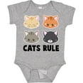 thumbnail image 3 of Inktastic Cats Rule with Cat Heads Boys or Girls Baby Bodysuit, 3 of 5