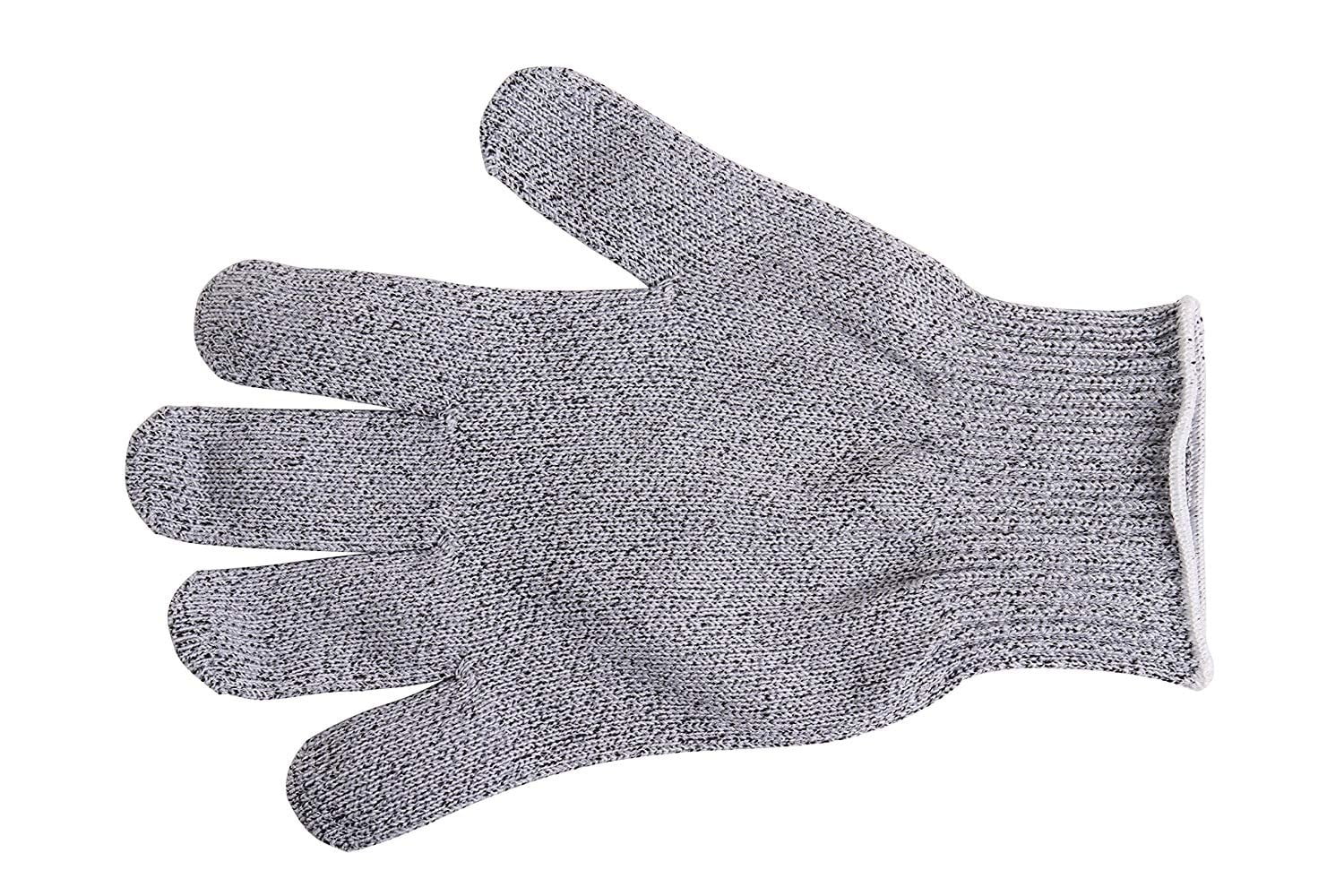 Deluxe Comfort BooBooNoMore Kevlar No Cut Kitchen Gloves, Large - Machine Washable - High Grade Polyethene - Light Weight - Kitchen, Grey