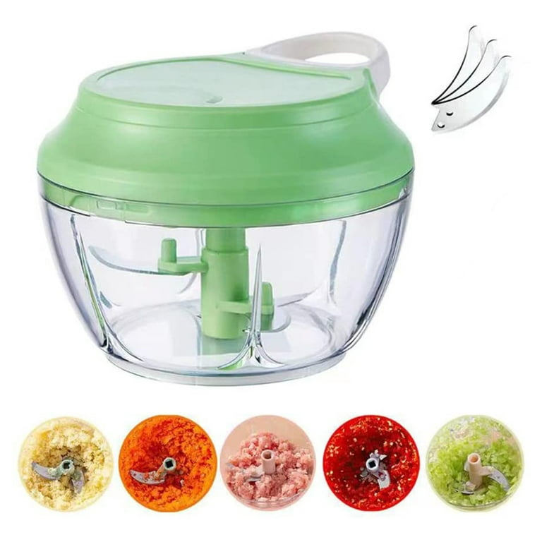 Ourokhome Manual Food Processor Vegetable Chopper, Portable Hand Pull  String Garlic Mincer Onion Cutter for Veggies, Ginger, Fruits, Nuts, Herbs,  etc