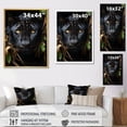 thumbnail image 4 of Designart "White Animal Black Panther I" Animals Floater Framed Wall Decor, 4 of 7