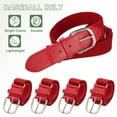 thumbnail image 5 of Uxcell Baseball Belt PU Leather Softball Belt, Adjustable Elastic Baseball Uniform Belt Fit for Football Red, 5 of 7