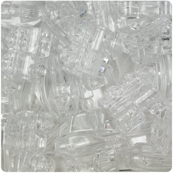 BeadTin Crystal Transparent Mini Mobile Pony Beads (2oz)