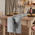 thumbnail image 2 of Grey Ombre Marble Table Runner 120 Inches Long,Gray Marble Crack Abstract Modern Cotton Linen Table Runners Dresser Scarves,Decorative Tabletop Scarf Furniture Cover for Home Dinner Party 13"x120", 2 of 8