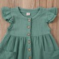 thumbnail image 6 of Canrulo Kids Baby Girls Organic Cotton Ruffled Tunic Dress Swing Sundress Princess Green 5-6 Years, 6 of 8