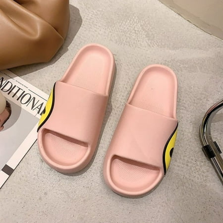 

Sandals for Girls and Boys Mens Slippers Sandals for Women EVA Anti-Slip Indoor & Outdoor Kids Slippers Smile Face Open Toe Spa Bath Pool Gym House Casual Shower Shoes