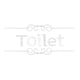 thumbnail image 2 of Mejore su baño con elegantes calcomanías de pared con texto en color plateado, 2 of 8