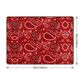 Area Rugs For Living Room Decor, Red Vintage Paisley Pattern Anti Slip