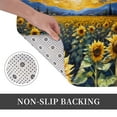 thumbnail image 6 of Sikiie Starry Sky Moon Sunflower Print Flannel Anti-slip Floor Mat 16x24in, Thickened Dustproof Entrance Door Mat Floor Mat for Kitchen, Bathroom, Laundry Room, 6 of 7