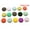 Polka Dots Style, variant on U8MO 50 Mixed Color Flatback Fabric Covered Round Buttons 12mm Cabochons Various-Flower Style