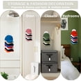 thumbnail image 4 of 2 Pack Hat Organizer for Baseball Caps,Hat Rack for Wall, Compact Hat Storage Display Holder,Hold Up to 16 Hats,Hat Hanger Strong Adhesive/Wall Drilled for Door,Bedroom,Closet, 4 of 6