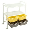 thumbnail image 1 of Gymax Rolling Storage Cart Metal Rack Shelf 4 Drawers Home Office Furniture, 1 of 6