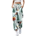 thumbnail image 1 of Women's Plus Size Christmas Tree Jogging Pants High Waisted Comfortable Drawstring Sweatpants With Pockets Casual Wear, 1 of 4