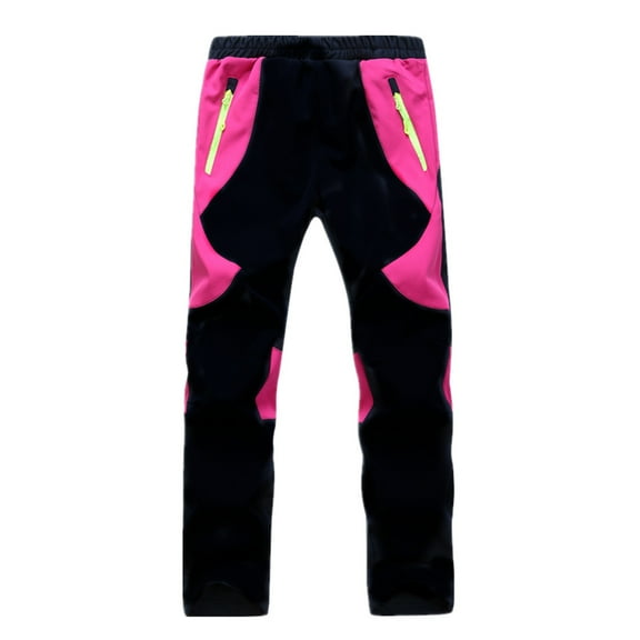 TAIAOJING Windproof Girls Breathable With Rain Warm Trousers Boys Trousers Outdoor Trousers Children's Hiking Trousers Ski Boys Pants Fall Clothes 7-8 Years