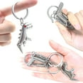 thumbnail image 5 of Car Key Chain, Key Chains For Men, Stainless Key Chain With Small Dinosaur Pendant,Heavy Duty Car Keychain With 3 Key Rings (Silvery), 5 of 7