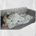 thumbnail image 5 of Leaf Soft Flannel Fleece Throw Blanket, Modern and Minimalistic Leaves Style with Abstract Pattern Design Image Print, Cozy Plush for Indoor and Outdoor Use, 50" x 60", Green, by Ambesonne, 5 of 5
