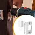 thumbnail image 6 of NOGIS Door Strike Plates, Standard Door Latch Restorer with Dust Box Strike Plates for Interior Doors Universal Security Door Lock Hardware Repair Kit with Screws & Dowels (Silver), 6 of 7