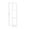 thumbnail image 2 of 18 Ft Modular Arc Boat Conference Table Double Black Bases w/Electric, 2 of 5
