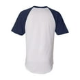 thumbnail image 3 of Augusta Sportswear Short-Sleeve Raglan T-Shirt, 3XL, WHITE/NAVY, 3 of 5