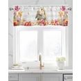 Easter Bunny Linen Curtain Valance for Bedroom/Bathroom/Kitchen/Office