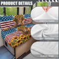 thumbnail image 6 of XYZCANDO Cow Sunflower RV Dinette Cushion Covers American Flag RV Accessories Universal Furniture Covers Stretchable Couch Cushion Covers for Loveseat 1 Backrest Cover and 1 Bench Cover Blue, 6 of 7
