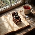 thumbnail image 5 of Diceymbol Halloween Grim Reaper Reading Figurine with Open Book Gothic Shelf Decor for Tiered Tray Tabletop Display 2 Inch, 5 of 7
