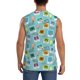 thumbnail image 4 of Fotbe World Travel1 Men's Camiseta sin Mangas Estampada para Hombres, Playera Casual para Gimnasio, Entrenamiento, Playa-3X-Large, 4 of 7