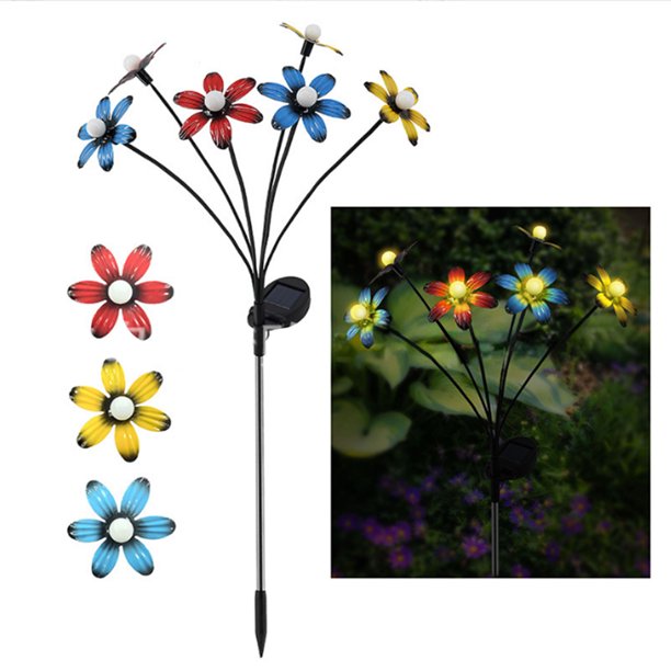 Lámpara Solar de Pellizco para Decoración de Jardín, Lámpara de Poste, Lámpara Led para Exteriores