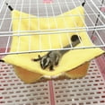 thumbnail image 5 of Walbest Rat Double Hammock, Ferret Bunkbed Warm Fleece Hanging Bed Pet Cage Accessories Toys for Sugar Glider Degu Guinea Pig Gerbil Chinchilla Squirrel Hamster Mouse Mice, Yellow(13.7x13.7 in), 5 of 7