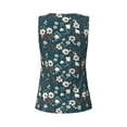 thumbnail image 5 of Xecao Vintage Floral print women's scoop neck, loose-fit workout tank tops for the gym., 5 of 9
