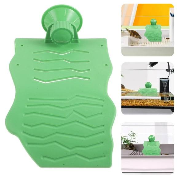 MIPCASE Floating Turtle Dock Turtle Accessories for Tank Green Plastic 1Pack