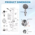 thumbnail image 6 of Wowow Single Handle 7-Spray Patterns Shower Faucet 1.8 GPM with Handheld Showerhead Corrosion Resistant in Brushed Nickel, 6 of 7