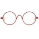 thumbnail image 2 of Gafas redondas en miniatura con lentes transparentes - Accesorios para muñecas de 3 cm rojo, 2 of 8