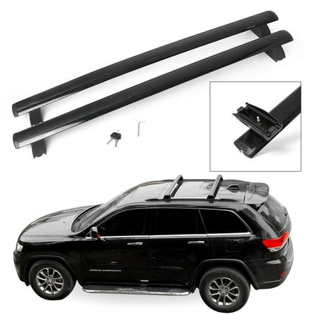 Jeep Cherokee Cargo - GZYF Black Top Roof Rack Cross Bar Cargo Luggage For 2011-2018 Jeep Grand Cherokee