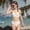 White, variant on DuoJiaJ White Two Piece Girls Swimwear For Kids Teen Bikini Swimsuit With Comfortable Fit For Beach Pool Girls 3 Piece Bathing Suit,9-10 Years